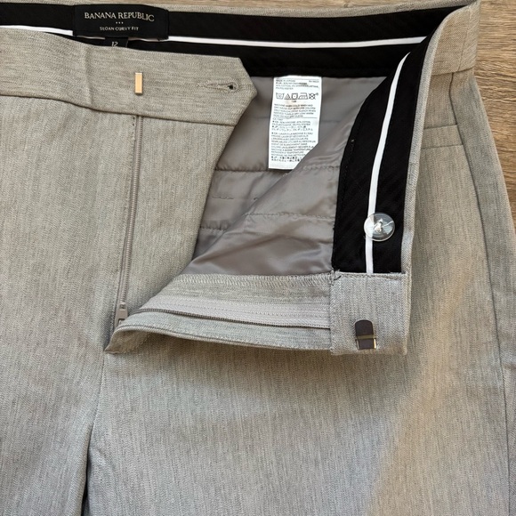 Banana Republic Sloan Curvy Fit Heather Grey Trouser Dress Pants Women’s 12 NWT - Picture 4 of 10